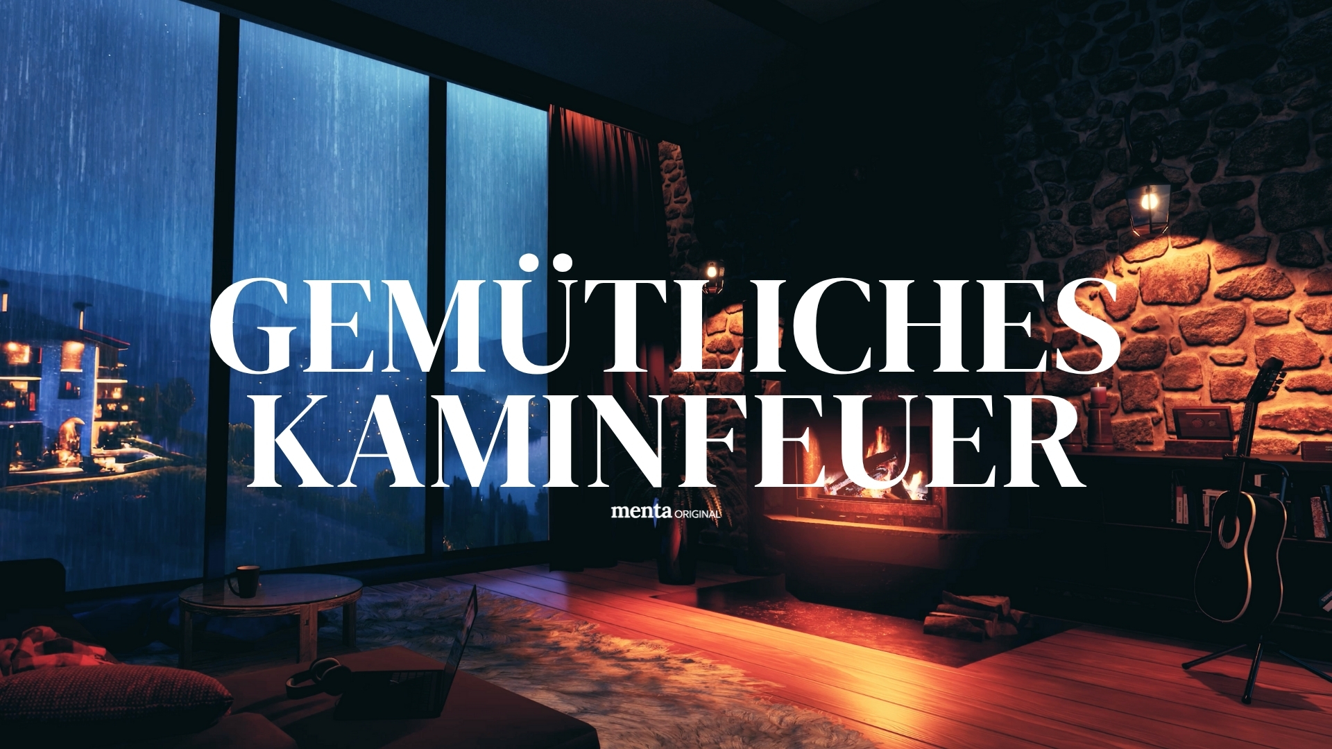 Gemütliches Kaminfeuer